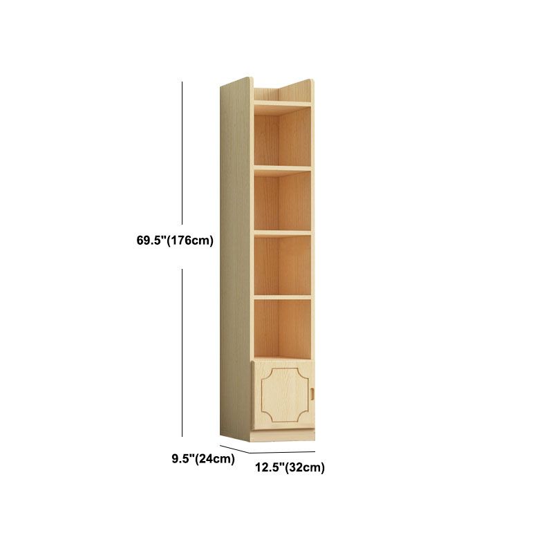 Contemporary Floor Closed Back Book Shelf Wooden Home Shelf Bookcase with Shelves