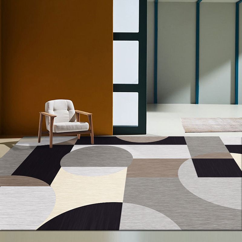 Alfombra de alfombra de alfombra moderna gris moderno alfombra de respaldo sin deslizamiento para la decoración del hogar