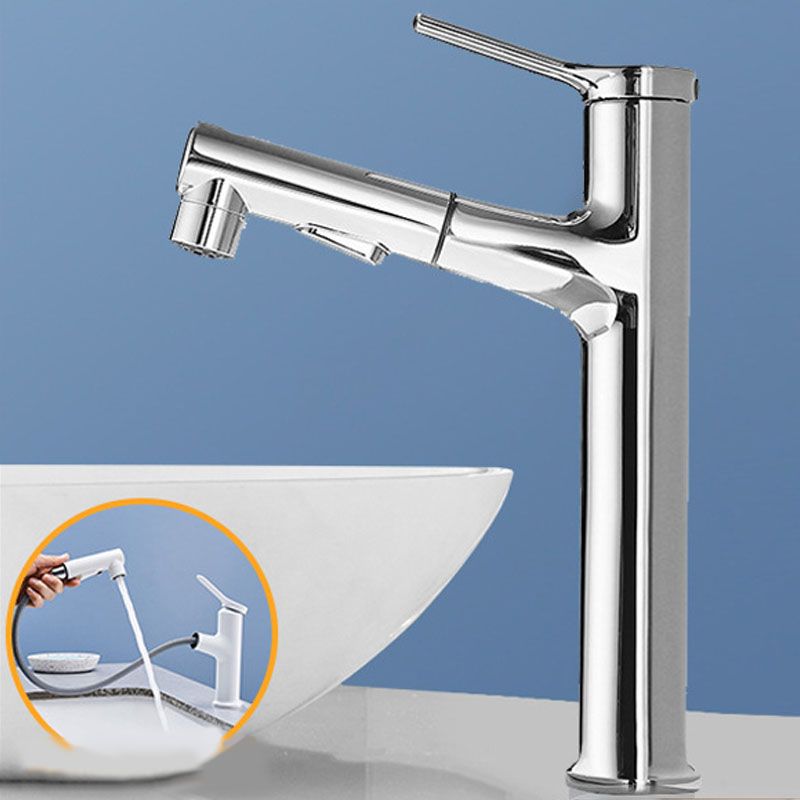 Modern Vessel Faucet Brass Single Handle Low Arc Vessel Faucet for Home