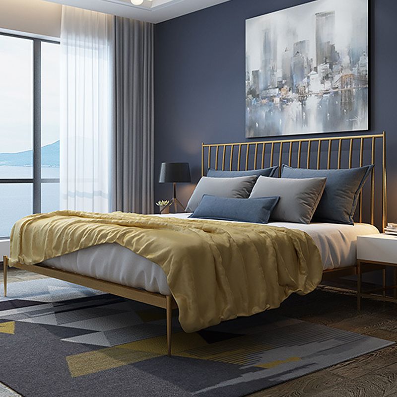 Metal Headboard Standard Bed Open-Frame Bed with Custom Legs