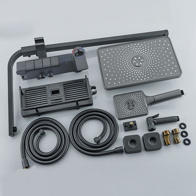 Modern Style Shower System Wall Mounted Spot Resist Handle Lever Shower System