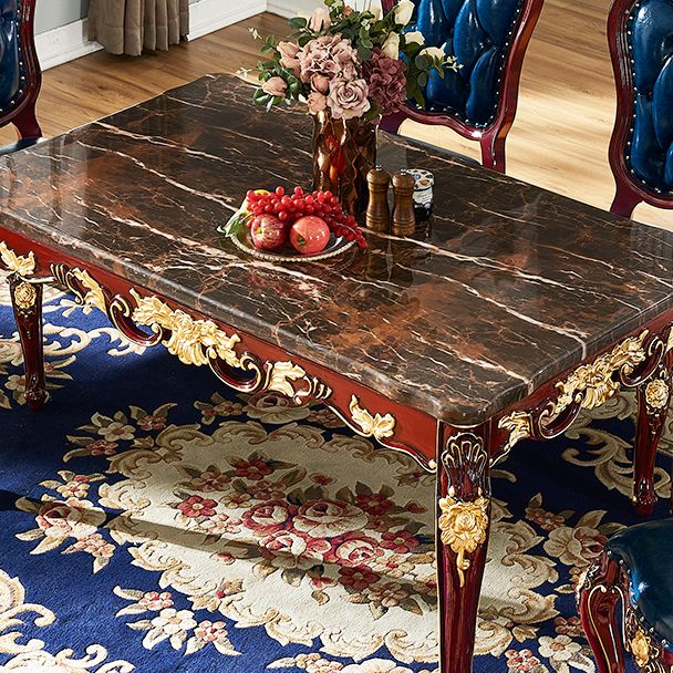 Marble Furniture Rectangle 4 Legs Dining Room Collection for Dining Room
