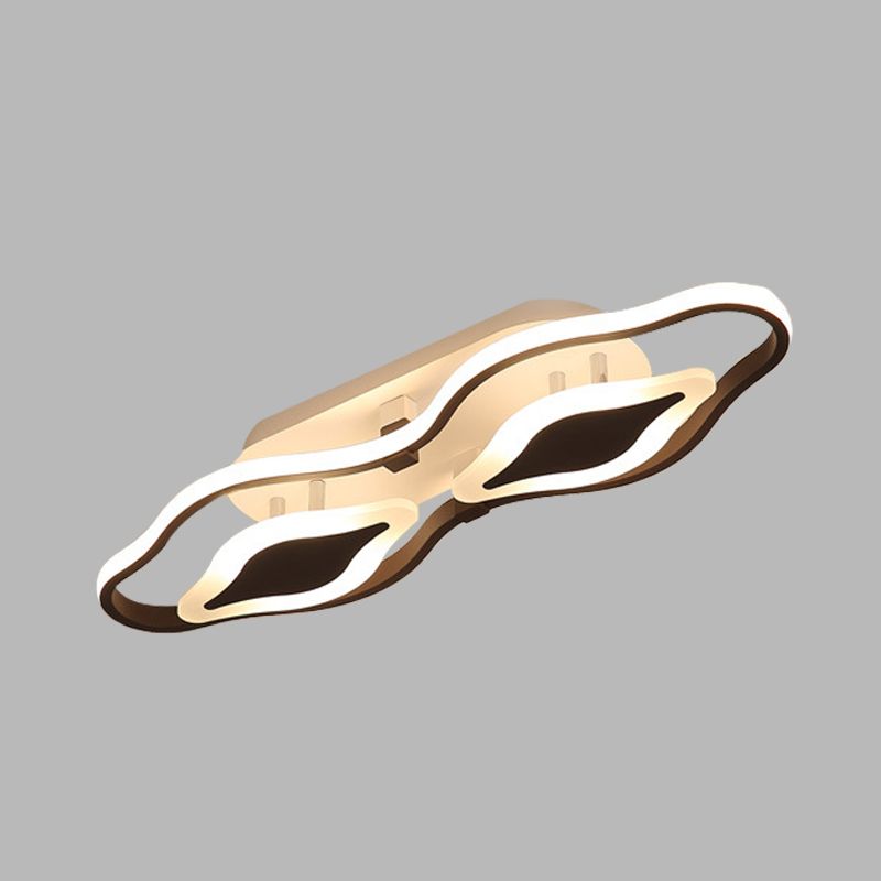 Gafas de natación semi flushmount iluminación contemporánea acrílico dormitorio led techo monte en negro