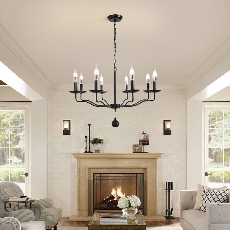 Traditional Metal Pendant Light Sputnik Cylinder Ceiling Light for Dining Room