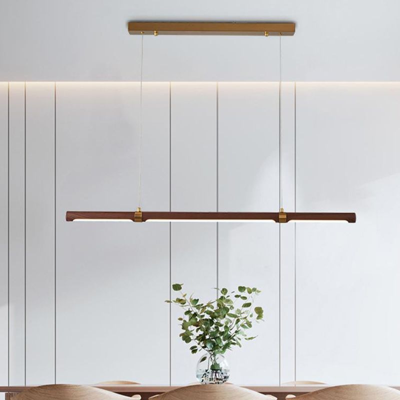 Single Brown Modern Ceiling Light LED Kitchen Island Lighting for Dining Table