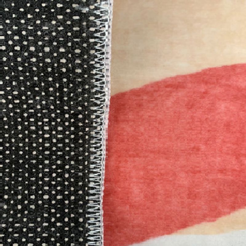 Black Modern Rug Polyester Circle Indoor Rug Non-Slip Backing Rug for Home Decor