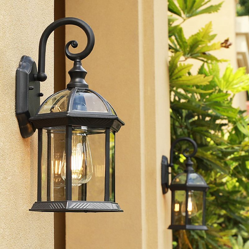 Illuminazione da parete da esterno ombreggiata per la parete vintage in metallo in metallo funce light