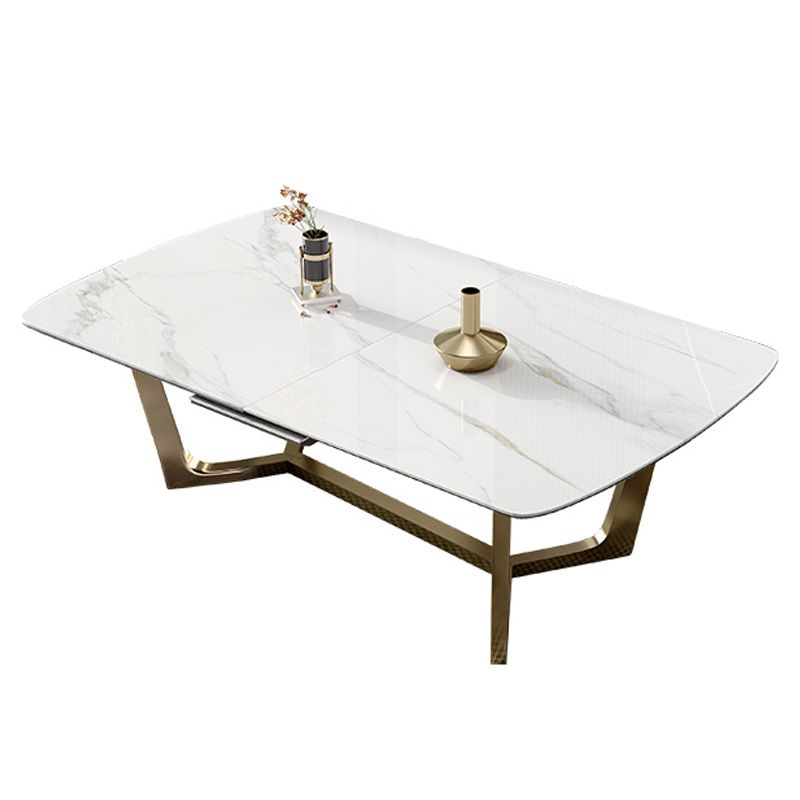 Glam 1/4/5/7 Pieces Rectangle Dinette Set with Sintered Stone Scalable Dining Table Set