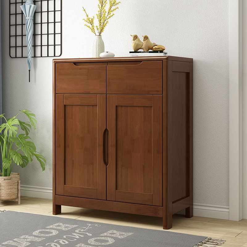 36.22" Tall Wood Rectangular Accent Chest 2 - Drawer and 2 - Door Accent Chest