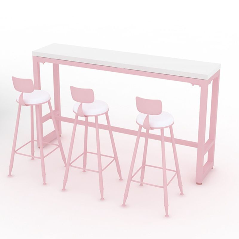 Modern 1/5 Pieces Bar Table Set Rectangle Stone Counter Table for Cafe