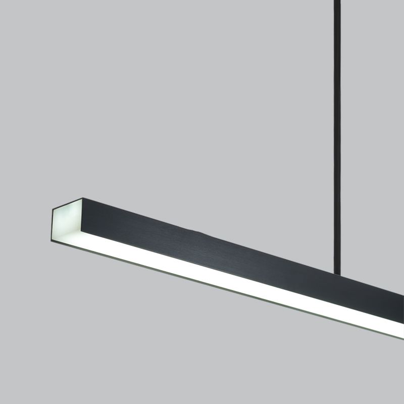 Luci a sospensione contemporanea per l'isola di cucina Linear Lighting Island Lampade in nero