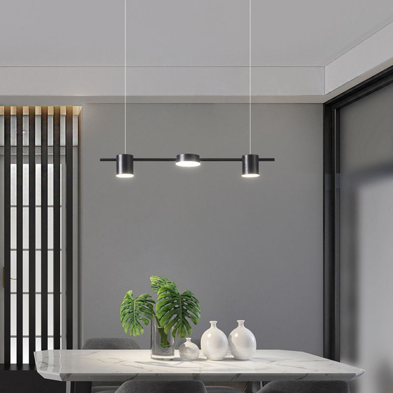 Luci a sospensione dell'isola cilindro Ultra-Contemporanea Isola Acrilico Luci a sospensione per ristorante