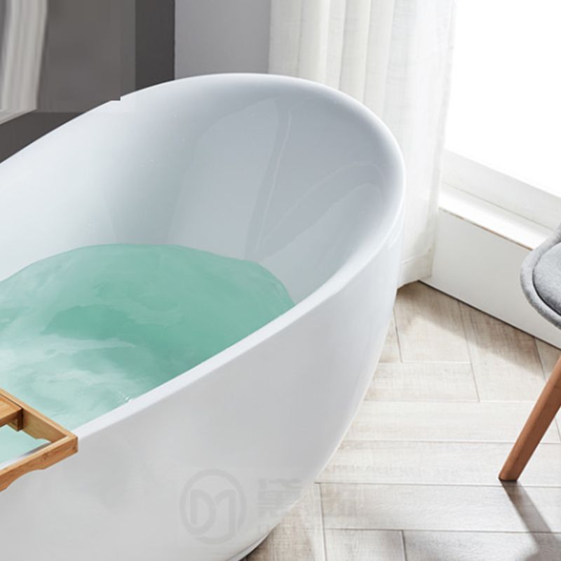 Modern Style Freestanding Bath Tub Acrylic Free Form Bathtub in White