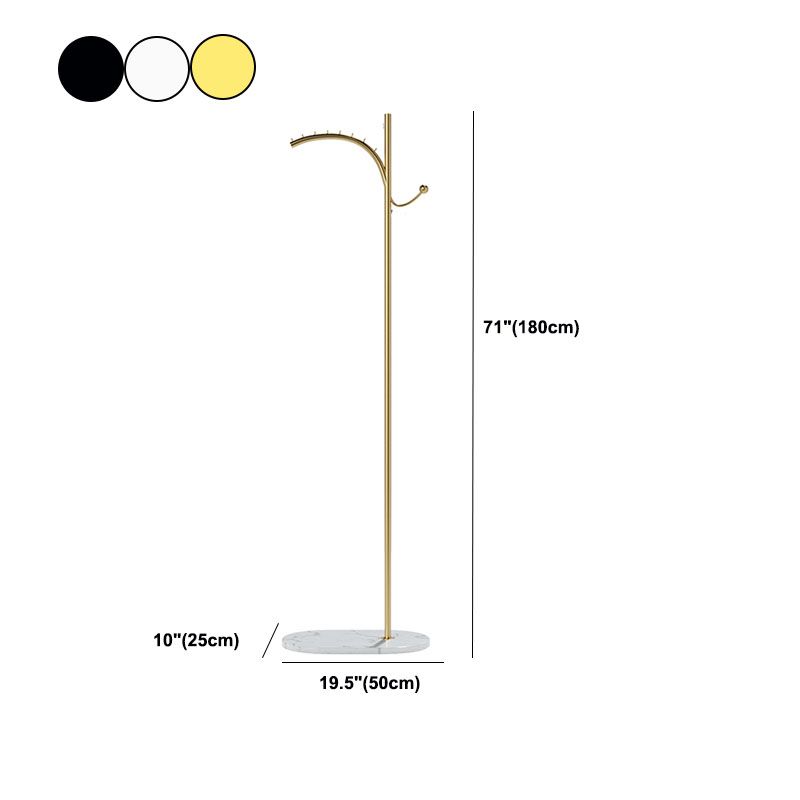 Modern Metal Hall Stand Storage Shelf Entryway Kit Hooks Hall Tree