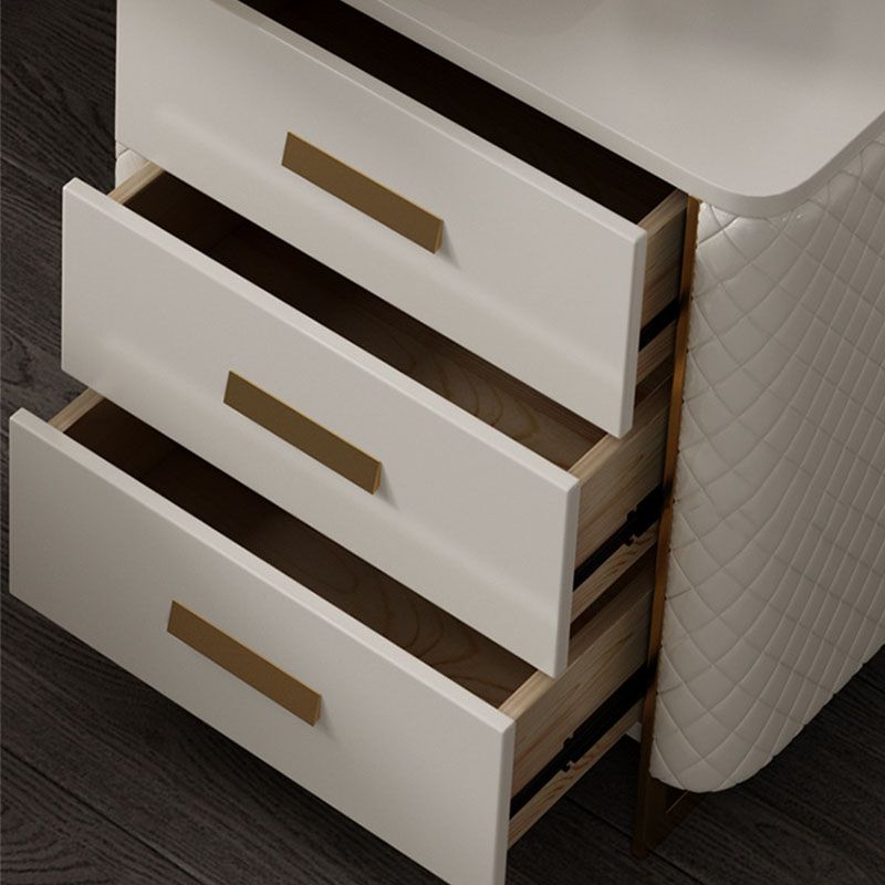 Glam Wooden Vanity Makeup Table Set 5-Drawers Dressing Table