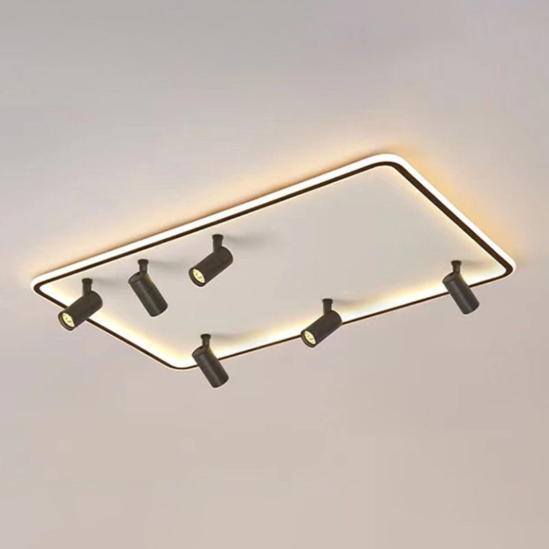 Projecteur de plafond encastré rectangulaire Simple, luminaire sur rail LED pour salon