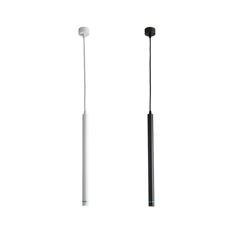 Minimalist Stick Shaped LED Downlight Aluminum Dining Room Suspension Pendant Light