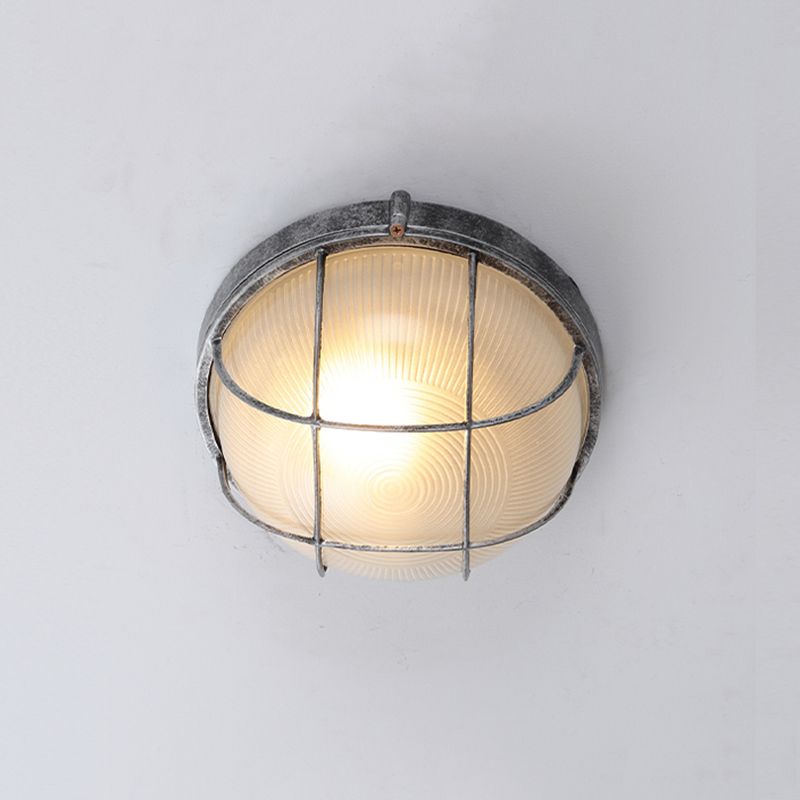 Retro Flush Mount Ceiling Light Bowl Shape Ceiling Lamp for Balcony
