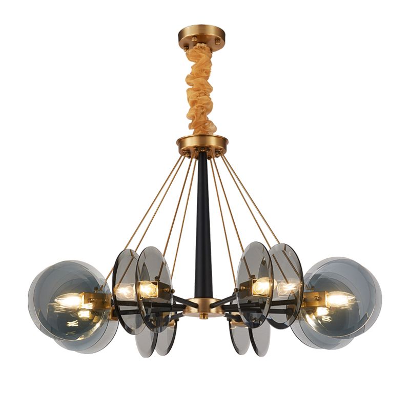 Contemporary Ceiling Hung Fixture Circle Glass Down Lighting Pendant for Living Room