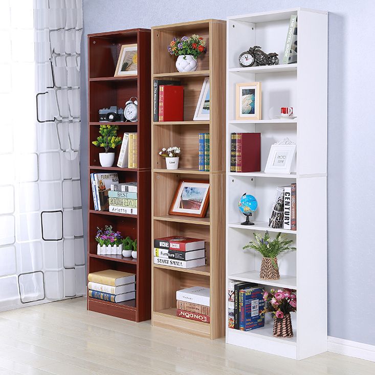 71"H x 9.45"W Bookcase Contemporary Style Closed Back Bookshelf for Home Office