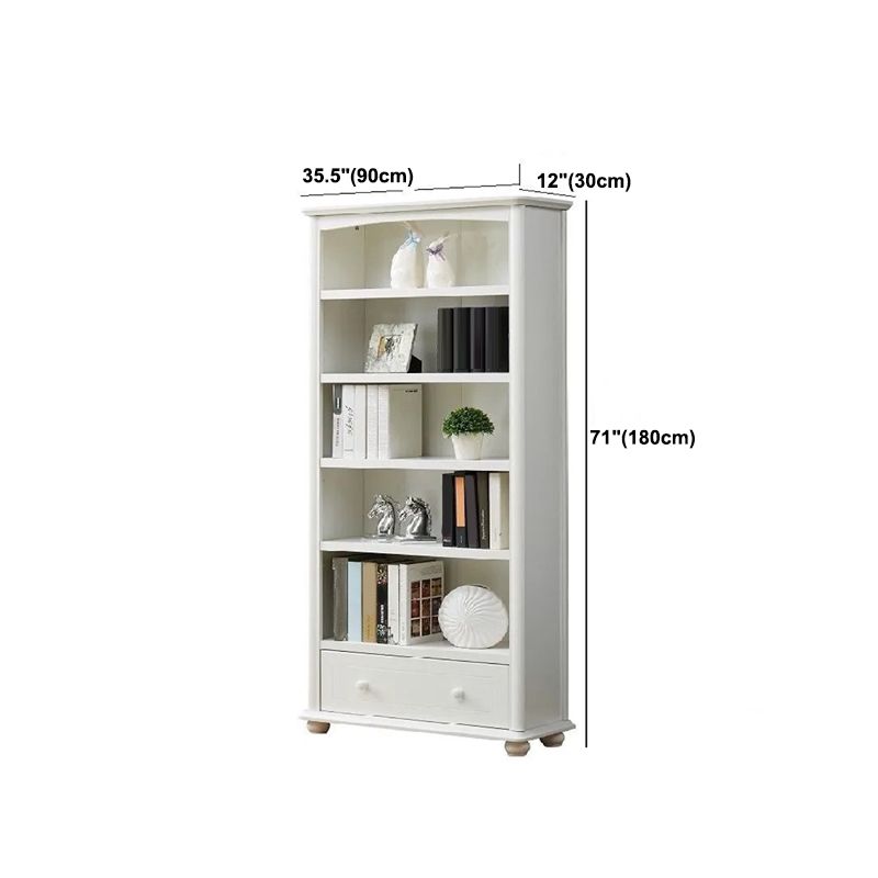 Scandinavian Wood Bookshelf Home Office Closed Back Bookcase