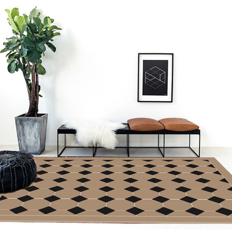 Modern Harlequin Pattern Carpet Polyester Rug Stain Resistant Area Carpet for Home Decoration
