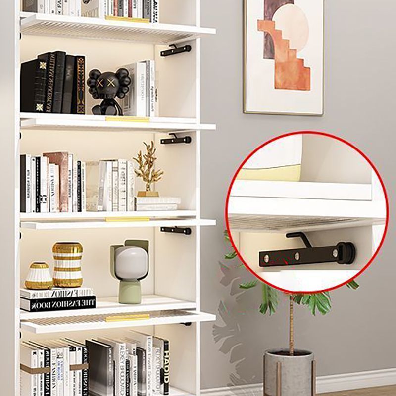 Modem Wooden Bookshelf Standard Shelf Bookshelf for Home Office 13.9" Wide