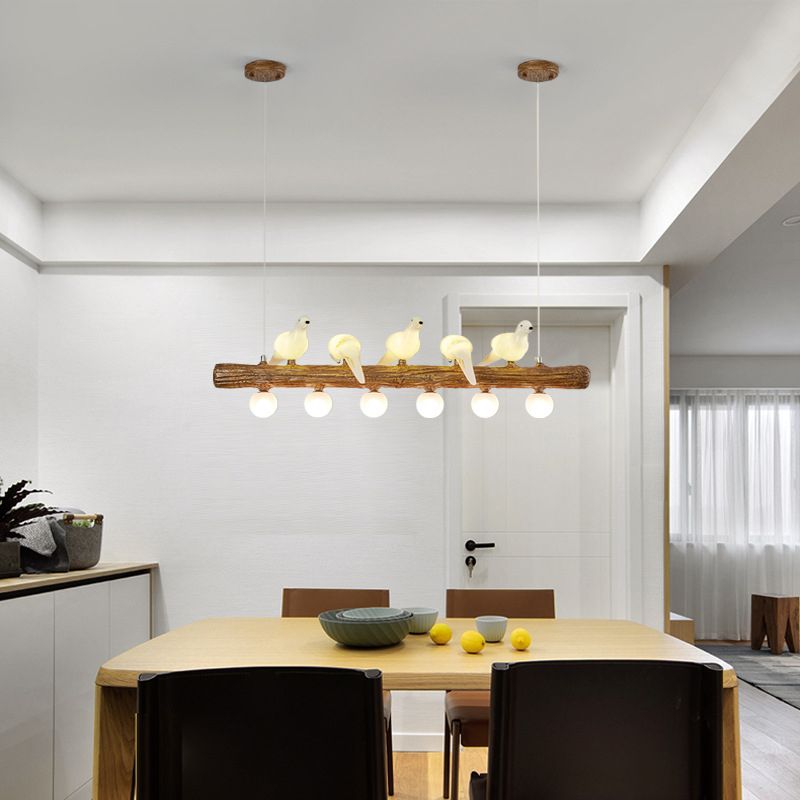 Modern Hanging Island Light Creative Glass Hanging Lighting Fixture for Dining Room