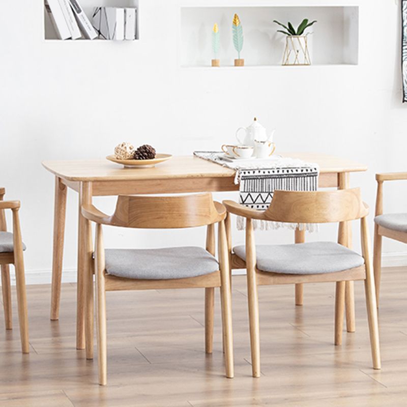 Chaise d'intérieur de style contemporain en bois massif, chaises latérales de salle à manger à dossier ouvert