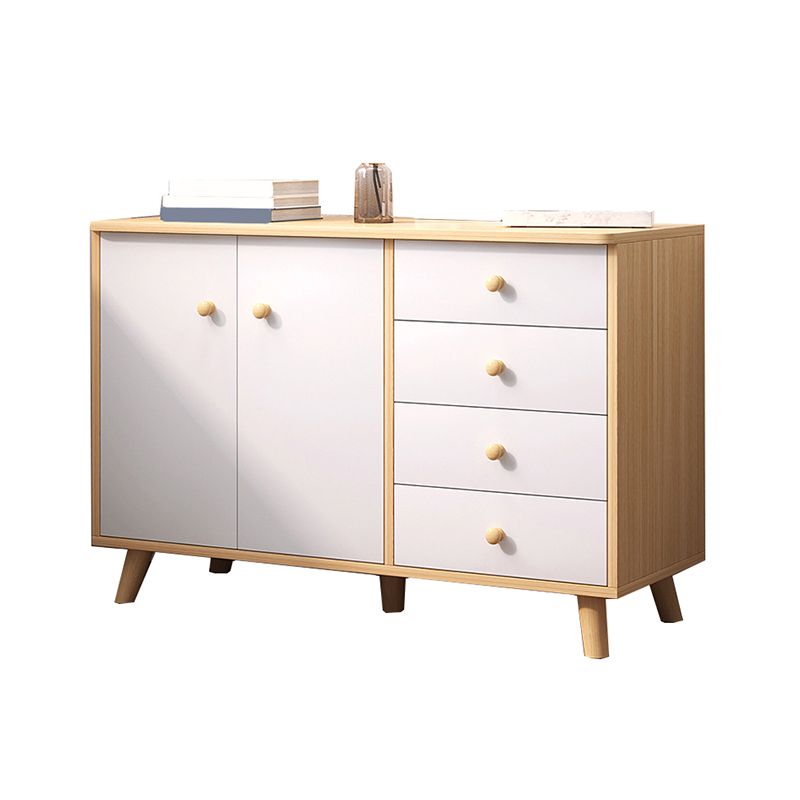 Modern Rectangle Accent Cabinet Wood Knobs Cabinet with Drawer