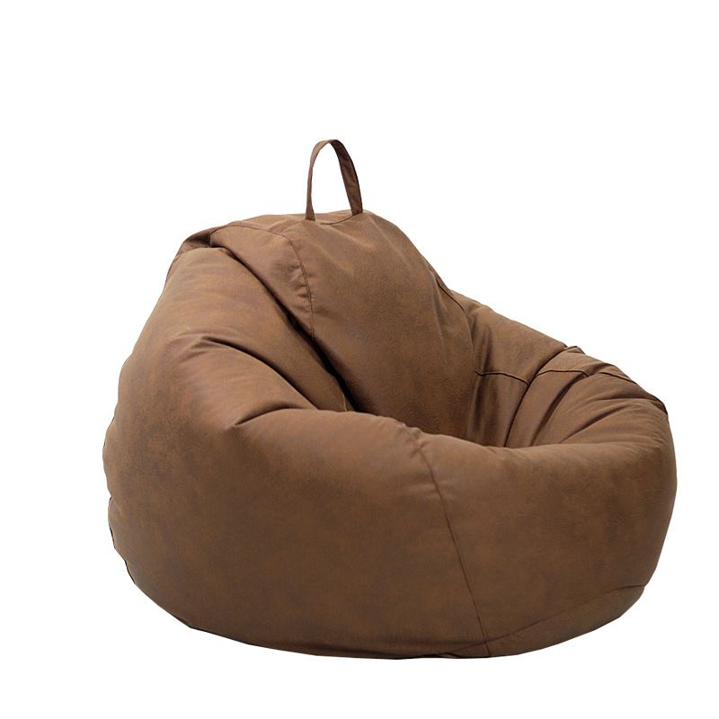 Casual Accent Chair Faux Leather Waterproof Lounge Sofa Chair in Beige/ Brwon/ Gray/ Red