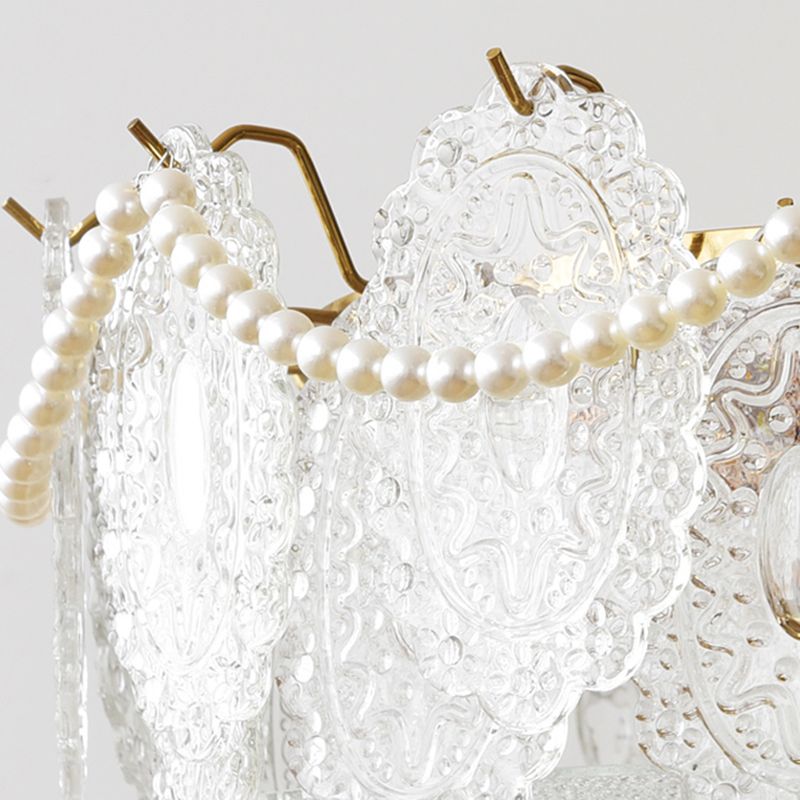 Modern Ceiling Light Household Flush Mount Ceiling Light Fixture with Glass Shade