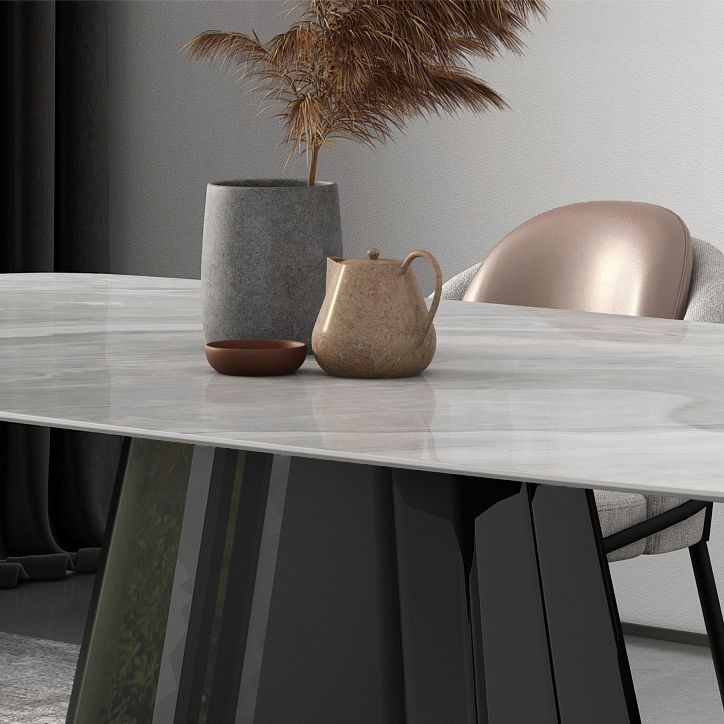 Modern Sintered Stone Dining Table Set 1/5/6/7 Pieces Dining Set for Home Use