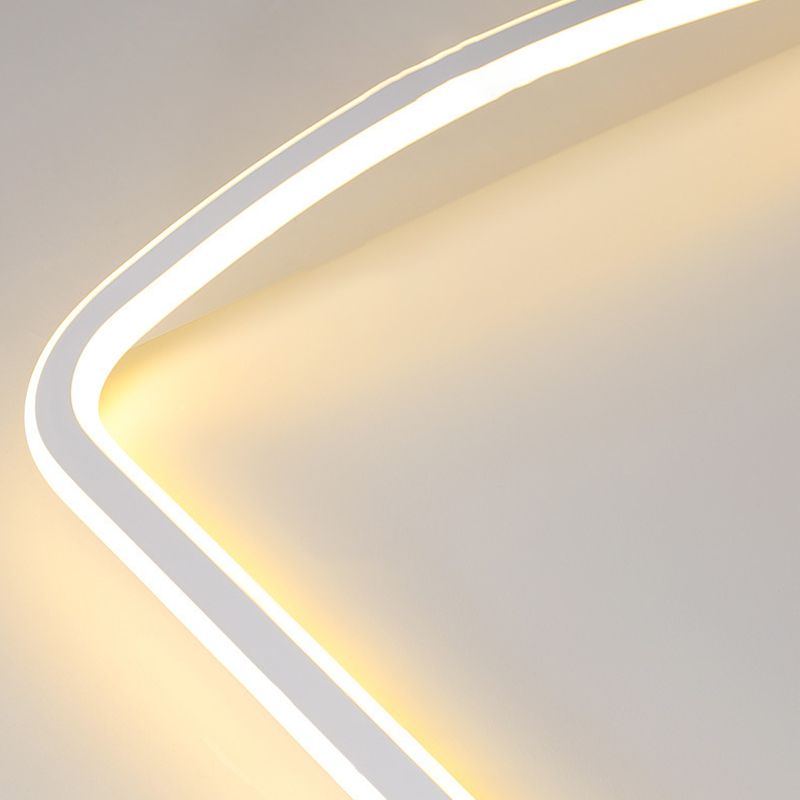 Rectangle Flush Light Modern Metal Flush Mount Light Fixture