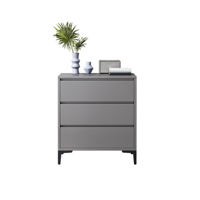 Contemporary Engineered Wood Storage Chest Bedroom Chest in Gray with Drawers