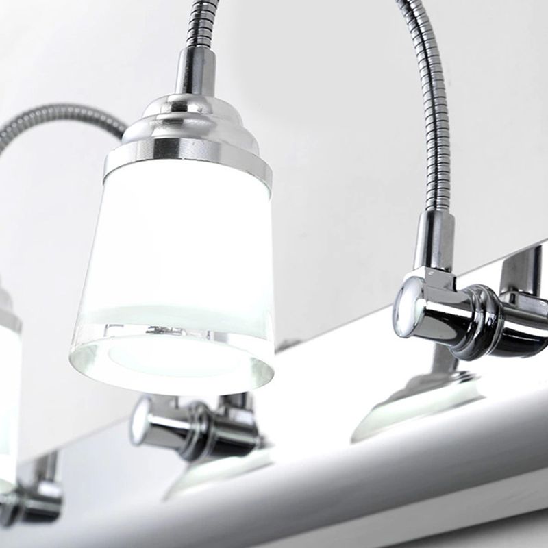 Contemporary Rectangle Shape Vanity Light with Acrylic Shade for Shower Room