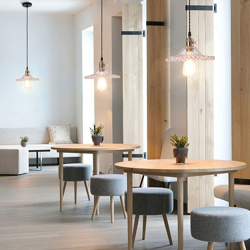 1 luce geometrica a sospensione geometrica Lampade a sospensione di vetro industriale