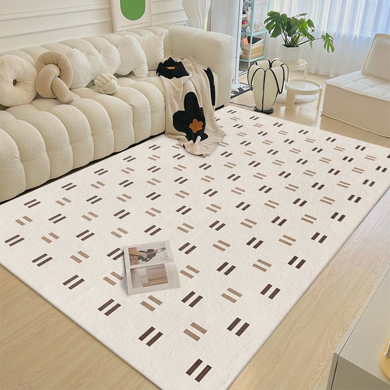 Simplicity Carpet Modern Area Rug Polyester Stain Resistant Area Rug for Living Room