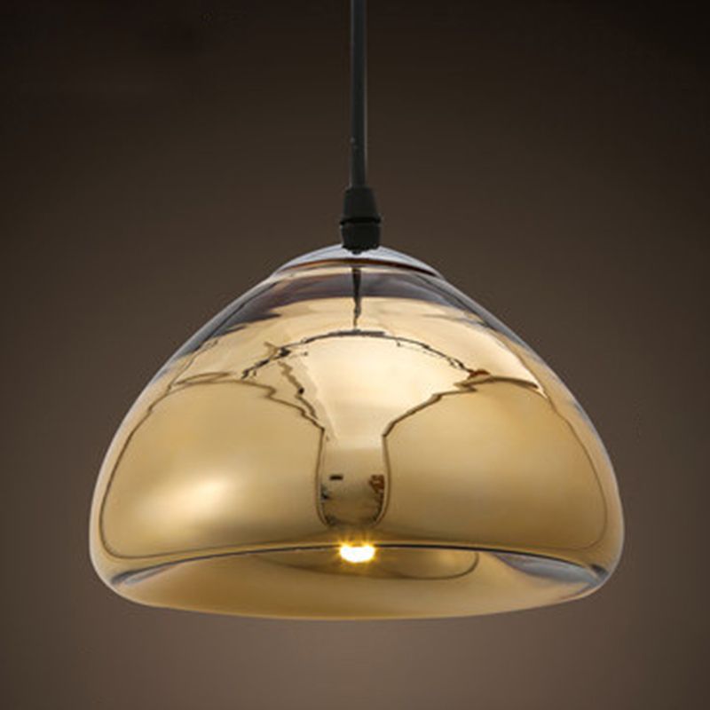 Mirror Glass Hanging Light 1 Light Modern Style Pendant Light Fixture for Living Room