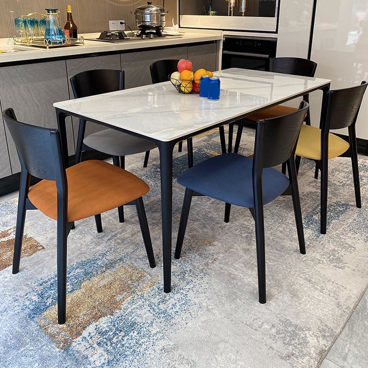 Rectangle Home Fixed Table Industrial Sintered Stone Dining Table