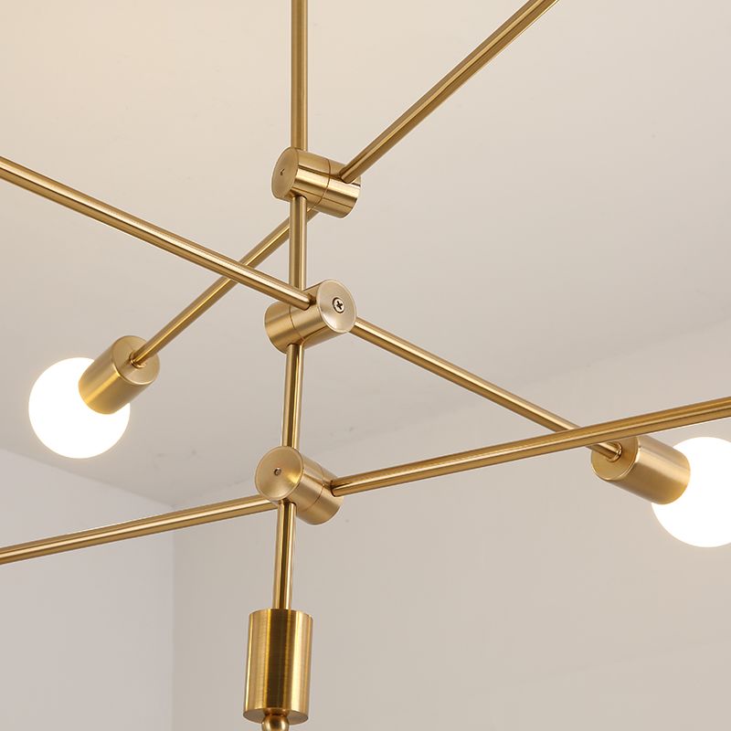 Postmoderne stijl kroonluchter verlichtingsarmatuur blootgesteld lamp metaal hanger licht