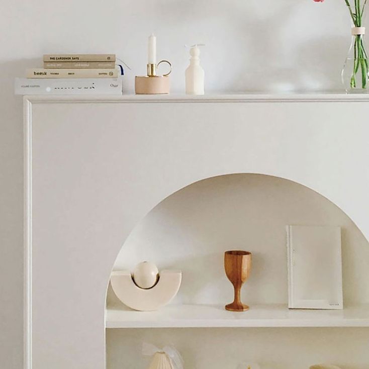 Contemporary 3 Shelves Accent Chest White 7.87-Inch D Cabinet