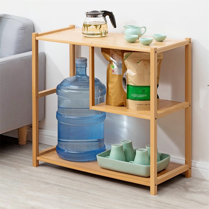 11" Wide Contemporary Corner Table Wood Natural Accent Side Table