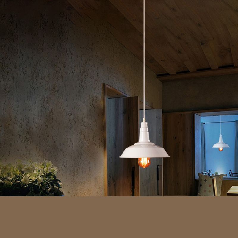 1 Lights Barn Hanging Light Fixtures Industrial Style Metal Ceiling Light for Restaurant