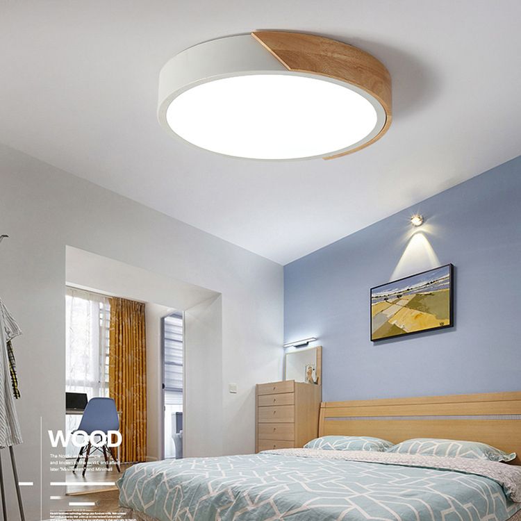 Abat-jour rond en métal encastré Llight Macarons nordiques Style1 tête encastrée