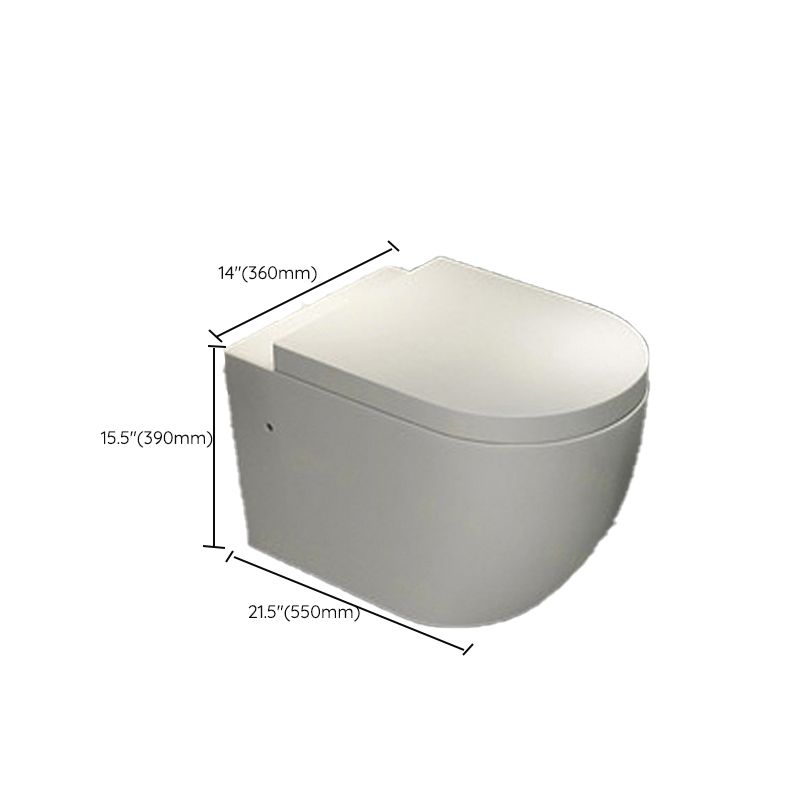 Modern Ceramic Flush Toilet White Wall Hung Toilet Bowl for Washroom