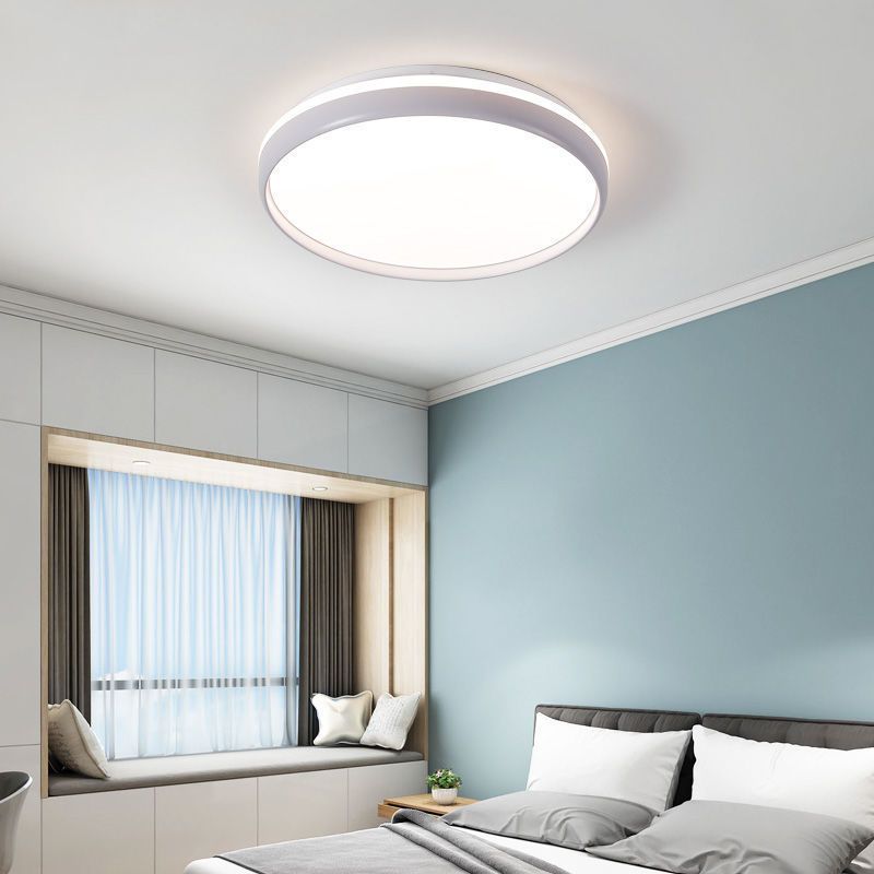 Round Led Flush Mount Ceiling Light Modern Minimalist Macaron Style Living Room Bedroom Corridor Balcony Aisle Energy-saving Lighting