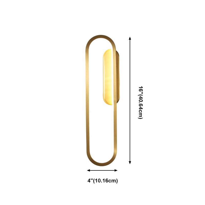 Ovale Wandleuchte moderne Wandleuchte Metall 1 Lichtleuchte Leuchte