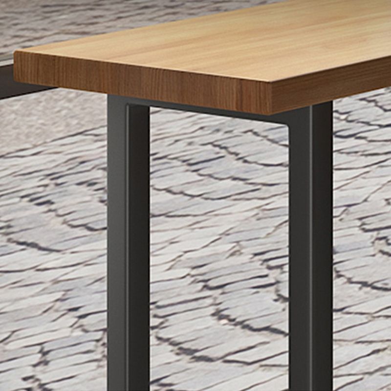 Modern Bar-height Table with Black Base Kitchen Wood Bar Table