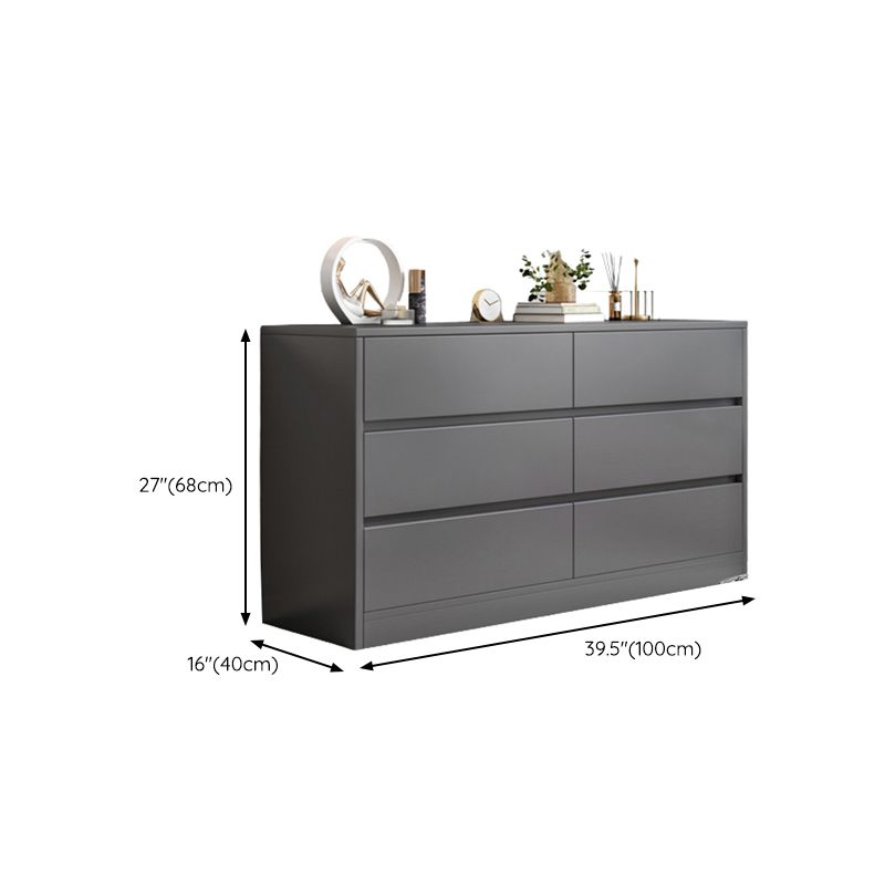 Contemporary 15.7" Wide Storage Chest 6 Drawers Storage Chest Dresser